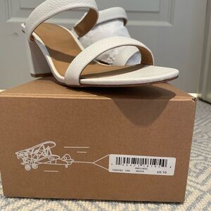 Soludos Ines Heel in White sz 10